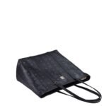 MCM MINI TONI TOP-ZIP SHOPPER IN VISETOS BLACK