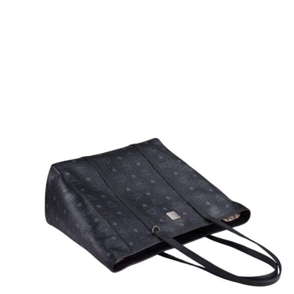 MCM MINI TONI TOP-ZIP SHOPPER IN VISETOS BLACK