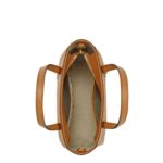 MCM MINI TONI TOP-ZIP SHOPPER IN VISETOS LEATHER MIX COGNAC