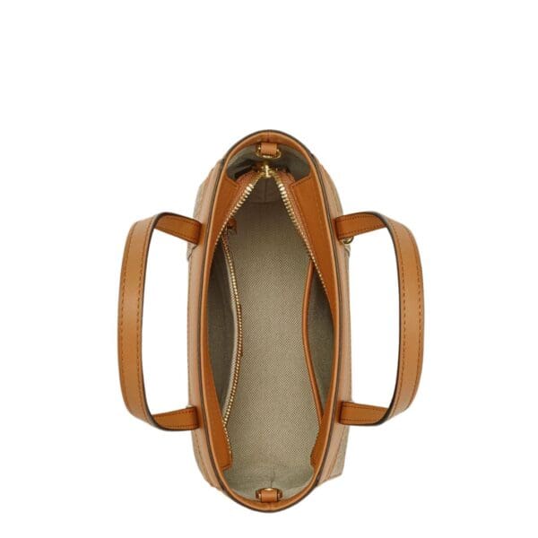 MCM MINI TONI TOP-ZIP SHOPPER IN VISETOS LEATHER MIX COGNAC