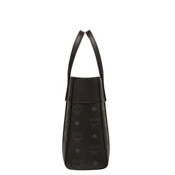 MCM MINI TONI TOP-ZIP SHOPPER IN VISETOS LEATHER MIX BLACK