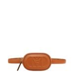 MCM MODE TRAVIA BELT W/ ZIP POUCH IN NAPPA LEATHER COGNAC