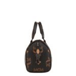 MCM SMALL AREN BOSTON BAG IN MAXI VISETOS BLACK