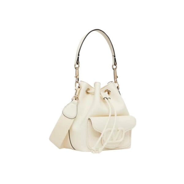 SMALL VALENTINO GARAVANI LOCÒ CALFSKIN BUCKET BAG - Image 3