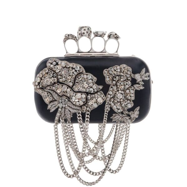 ALEXANDER MCQUEEN WOMEN'S KNUCKLE CLUTCH IN BLACK - Image 3