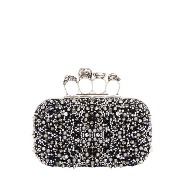 ALEXANDER MCQUEEN WOMEN'S KNUCKLE CLUTCH IN BLACK - Image 3