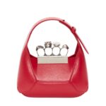 Alexander McQueen Women's the jewelled hobo Mini Bag in welsh red.