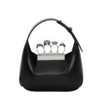 Alexander McQueen Women's the jewelled hobo Mini Bag in black.