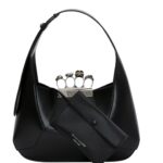 Alexander McQueen Women's the jewelled hobo Bag in black.