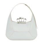 Alexander McQueen Women's the jewelled hobo Bag in ivory.