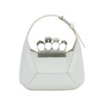 Alexander McQueen Women's the jewelled hobo Mini Bag in ivory.
