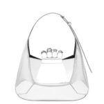 Alexander McQueen Women's the jewelled hobo Bag in silver.