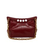 Alexander McQueen women's the peak bag small in dark red