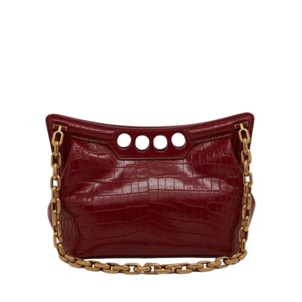 Alexander McQueen women's the peak bag small in dark red