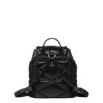 MCM MINI TRAVIA BACKPACK IN CLOUD QUILTED LAMB LEATHER BLACK