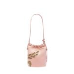 MCM MINI HIMMEL LAUREL DRAWSTRING BAG IN RECYCLED NYLON PINK