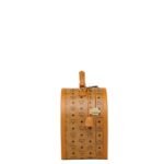 MCM MEDIUM HAT BOX IN VISETOS COGNAC