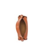 MCM SMALL AREN FLAP HOBO IN EMBOSSED MONOGRAM LEATHER BROWN