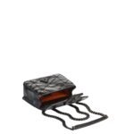 MCM MINI TRAVIA QUILTED SHOULDER BAG IN CRUSHED LEATHER BLACK