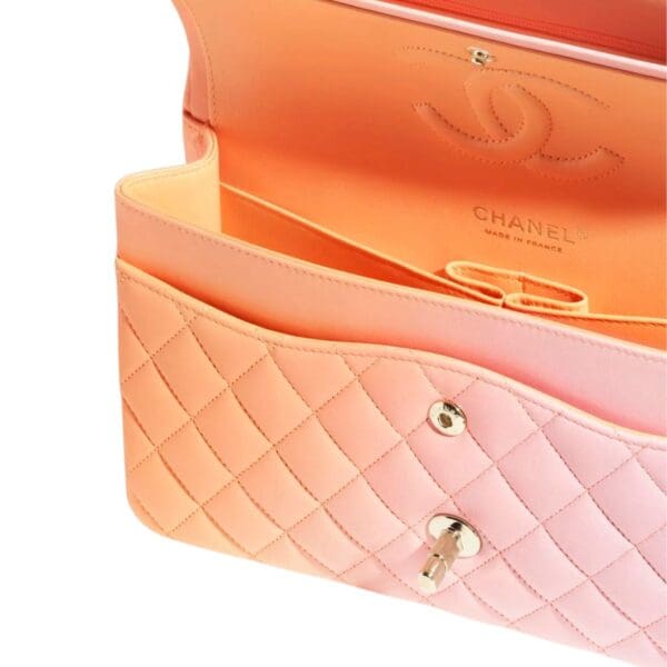 CHANEL CLASSIC 11.12 HANDBAG PINK & ORANGE - Image 4