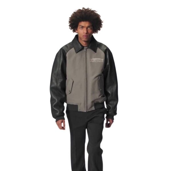 LOUIS VUITON LEATHER AND NYLON BLOUSON