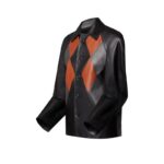 LOUIS VUITTON PATCHWORK LEATHER BUTTON UP JACKET