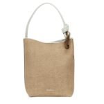 JWA CORNER BUCKET - LEATHER TOP HANDLE BAG