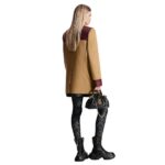 LOUIS VUITTON STUD BUTTON LEATHER ACCENT JACKET