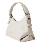 BRUNELLO CUCINELLI TEXTURE CALFSKIN HOBO BAG WITH MONILI