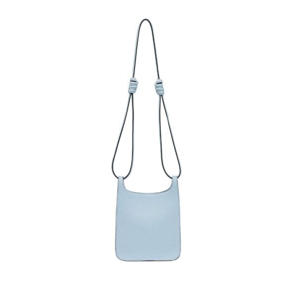 MCM MINI HIMMEL HOBO IN EMBOSSED LOGO LEATHER BLUE