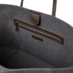 BRUNELLO CUCINELLI COTTON AND LINEN CANVAS SHOPPER BAG WITH MONILI