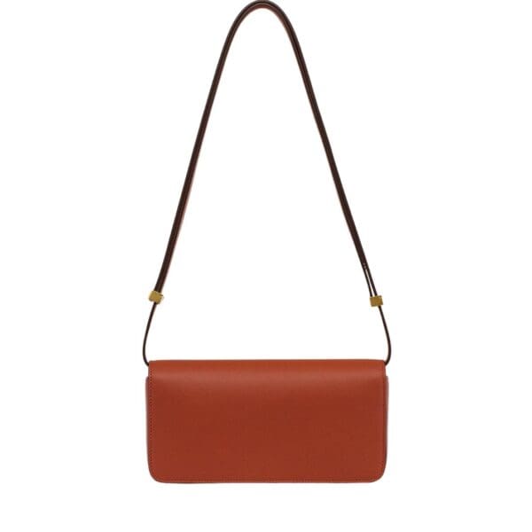 MCM SMALL HIMMEL SHOULDER BAG IN SPANISH CALF LEATHER BROWN