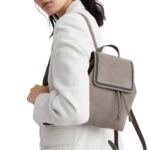 BRUNELLO CUCINELLI SUEDE BACKPACK WITH PRECIOUS CONTOUR