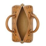 MCM SMALL ELLA BOSTON BAG IN VISETOS COGNAC