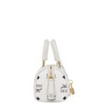 MCM MINI ELLA BOSTON BAG IN VISETOS WHITE
