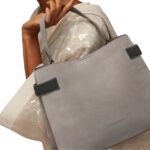 BRUNELLO CUCINELLI SUEDE BAG WITH PRECIOUS BANDS
