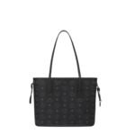 MCM SMALL REVERSIBLE LIZ SHOPPER IN VISETOS BLACK