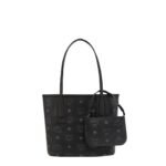 MCM MINI REVERSIBLE LIZ SHOPPER VISETOS BLACK
