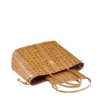 MCM LARGE REVERSIBLE LIZ SHOPPER IN VISETOS COGNAC