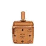 MCM MINI ROCKSTAR VANITY CASE IN VISETOS ORIGINAL COGNAC