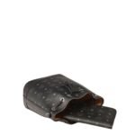 MCM MEDIUM DESSAU DRAWSTRING BAG IN VISETOS BLACK