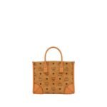 MCM SMALL MÜNCHEN TOTE IN VISETOS COGNAC