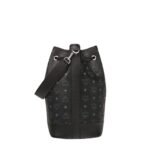 MCM LARGE DESSAU DRAWSTRING BAG IN VISETOS BLACK