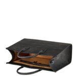 MCM LARGE MUNCHEN TOTE IN MAXI MONOGRAM LEATHER BLACK