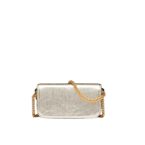 SMALL VALENTINO GARAVANI LOCÒ METALLIC CALFSKIN SHOULDER BAG - Image 2