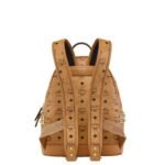 MCM SMALL STARK SIDE STUDS BACKPACK IN VISETOS COGNAC