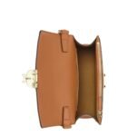 MCM SMALL TRACY SHOULDER BAG IN LEATHER VISETOS MIX COGNAC
