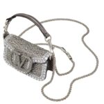 MICRO VALENTINO GARAVANI LOCÒ CHAIN BAG WITH RHINESTONES
