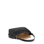 MCM SMALL AREN FLAP HOBO BAG IN EMBOSSED MONOGRAM LEATHER BLACK