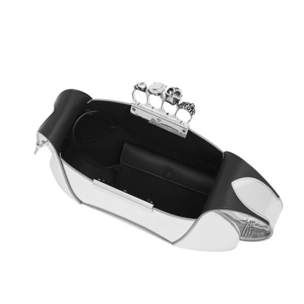 ALEXANDER MCQUEEN WOMEN'S THE JEWELLED HOBO BAG IN SILVER - Image 4